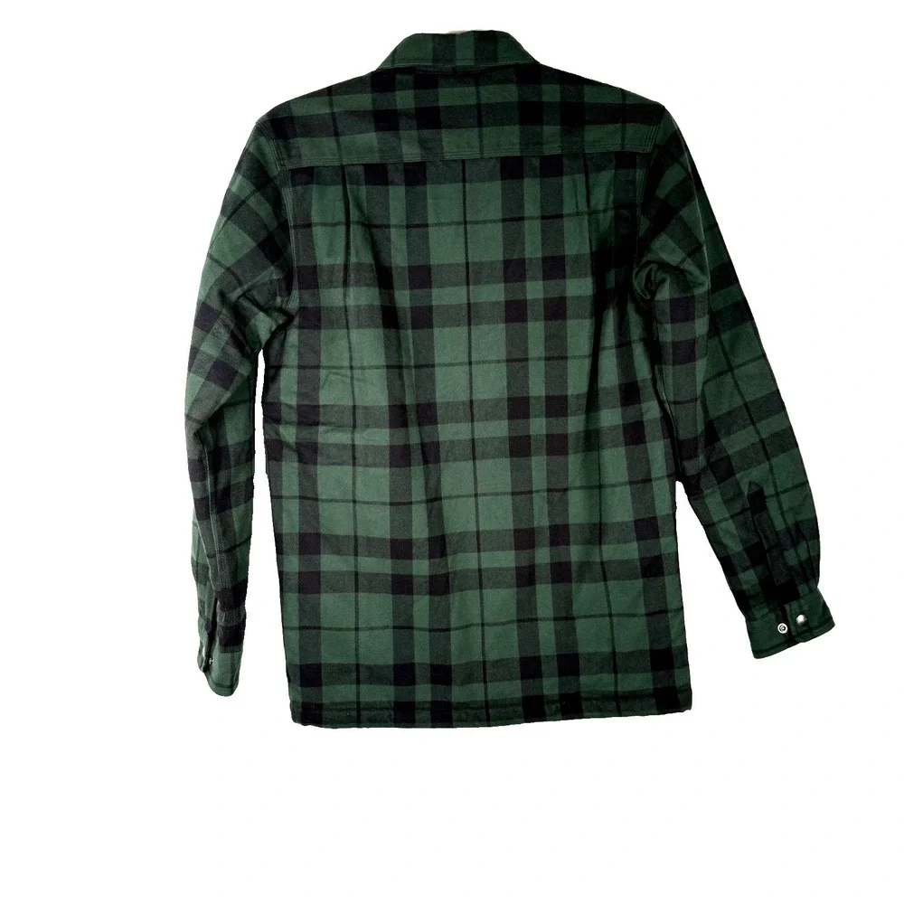 Carhartt TJ4452 Green Plaid Sherpa Lined Flannel Shirt Jacket Sz S NWT